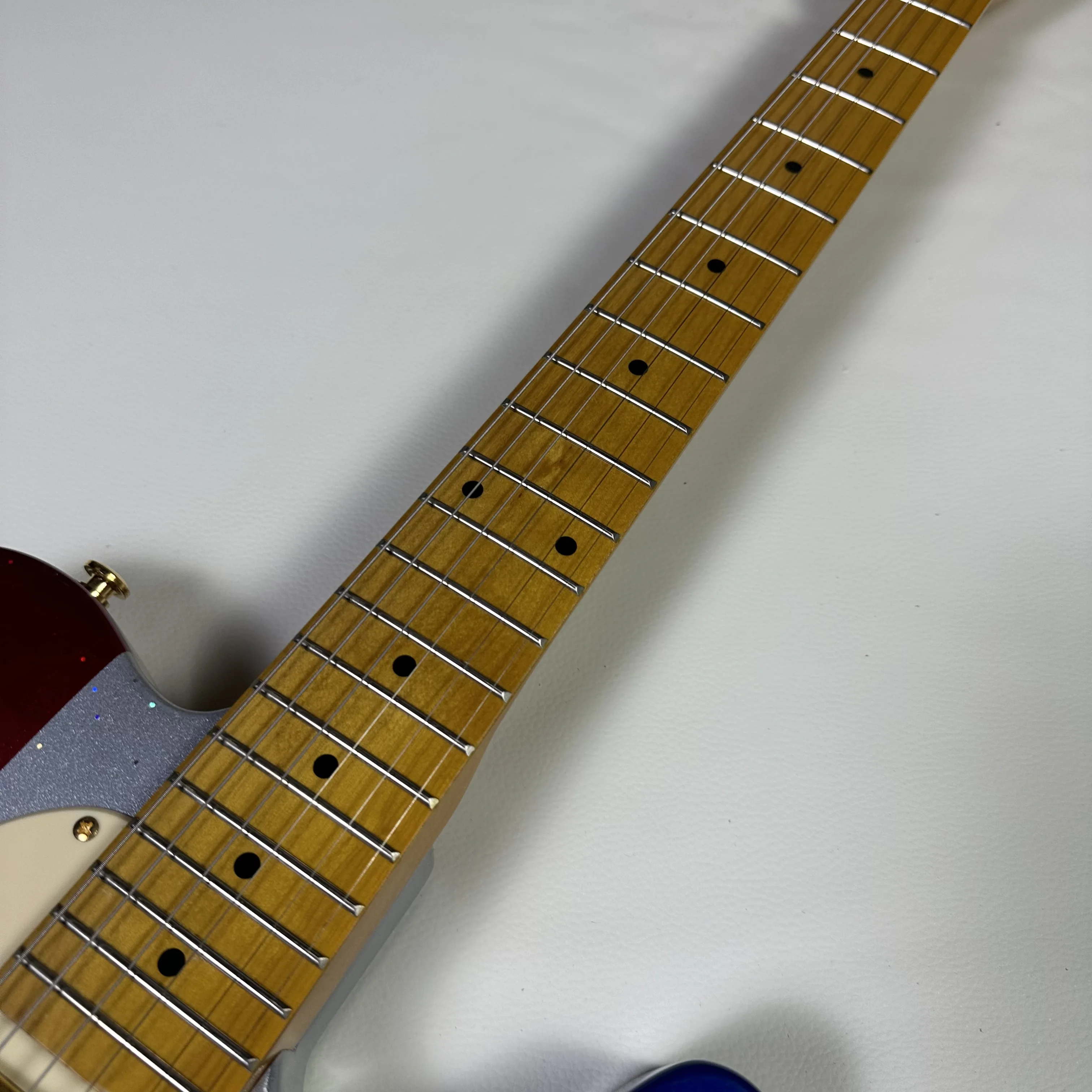 جيتار كهربائي Tele مع 3 ألوان فضي وردي كبير فلاش فضي متوفر في المخزون - شحن مجاني #5