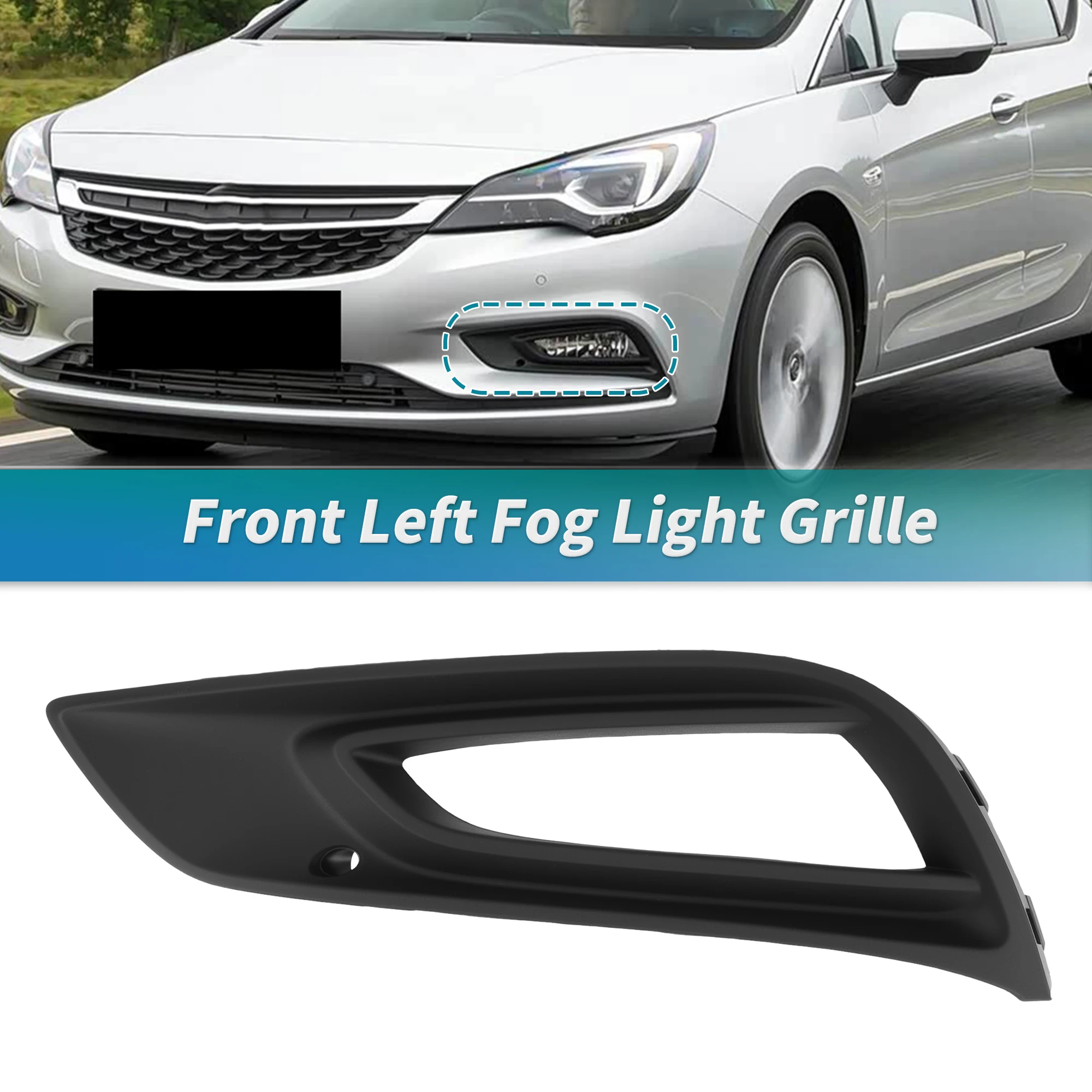 UXCELL 13481939 Front Left Fog Light Grille for Vauxhall for Astra K 15-20