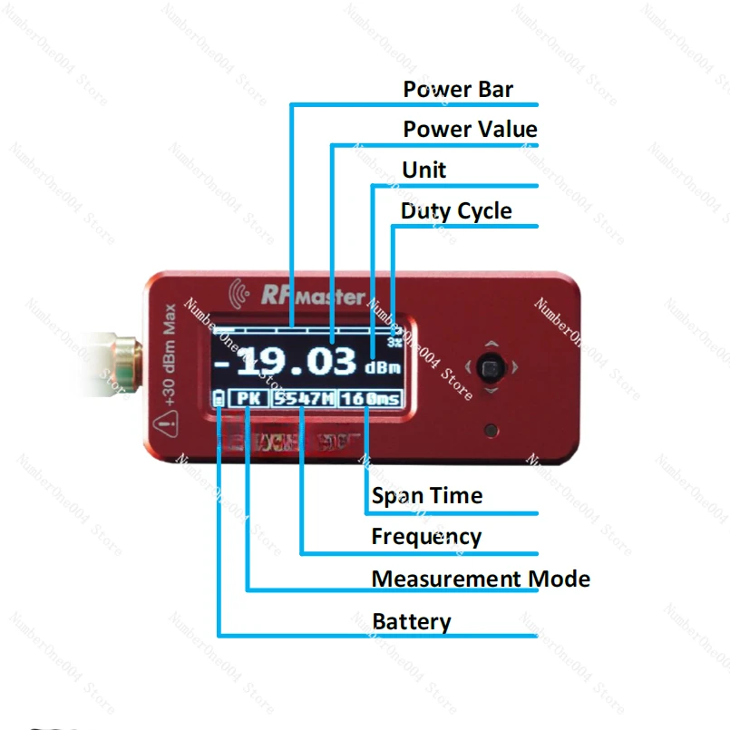 RF master Multifunction Frequency Tester Attenuator Kit USB C Charging