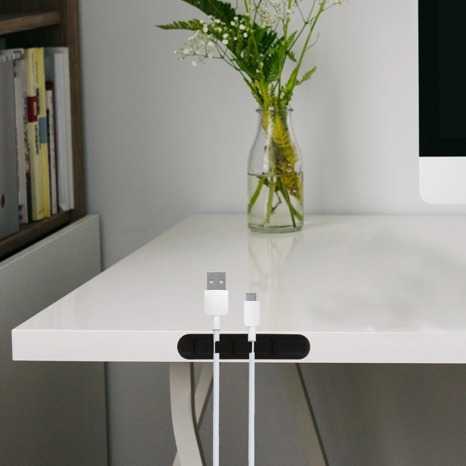 

3Pcs Cable Management Organizers Premium Self Adhesive Cord Clips for Desktop Wall Mounting Wire Holder Easy Cable Organizer