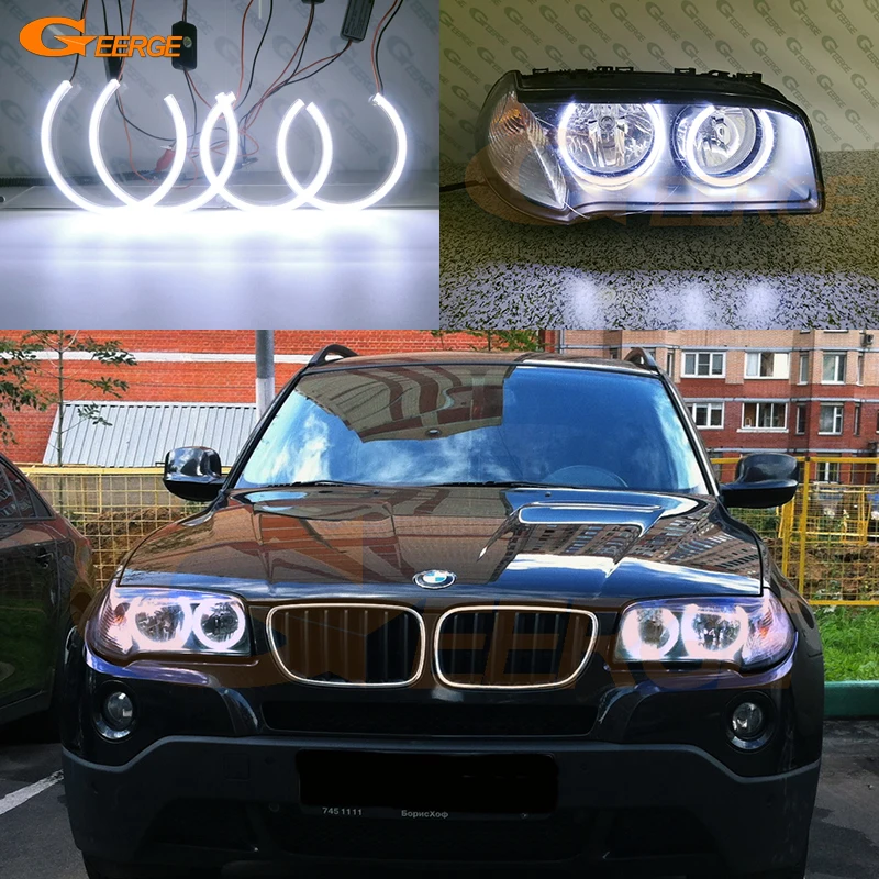 

Для BMW E83 X3 Facelift 2007 2008 2009 2010 2011 ультра яркий COB светодиодный комплект «ангельские глазки» кольца Halo