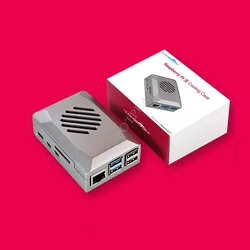 Raspberry Pi 5 ABS Silver-Shadow Case Cooling PWM Fan for Pi5 Better than Official Red-White Case