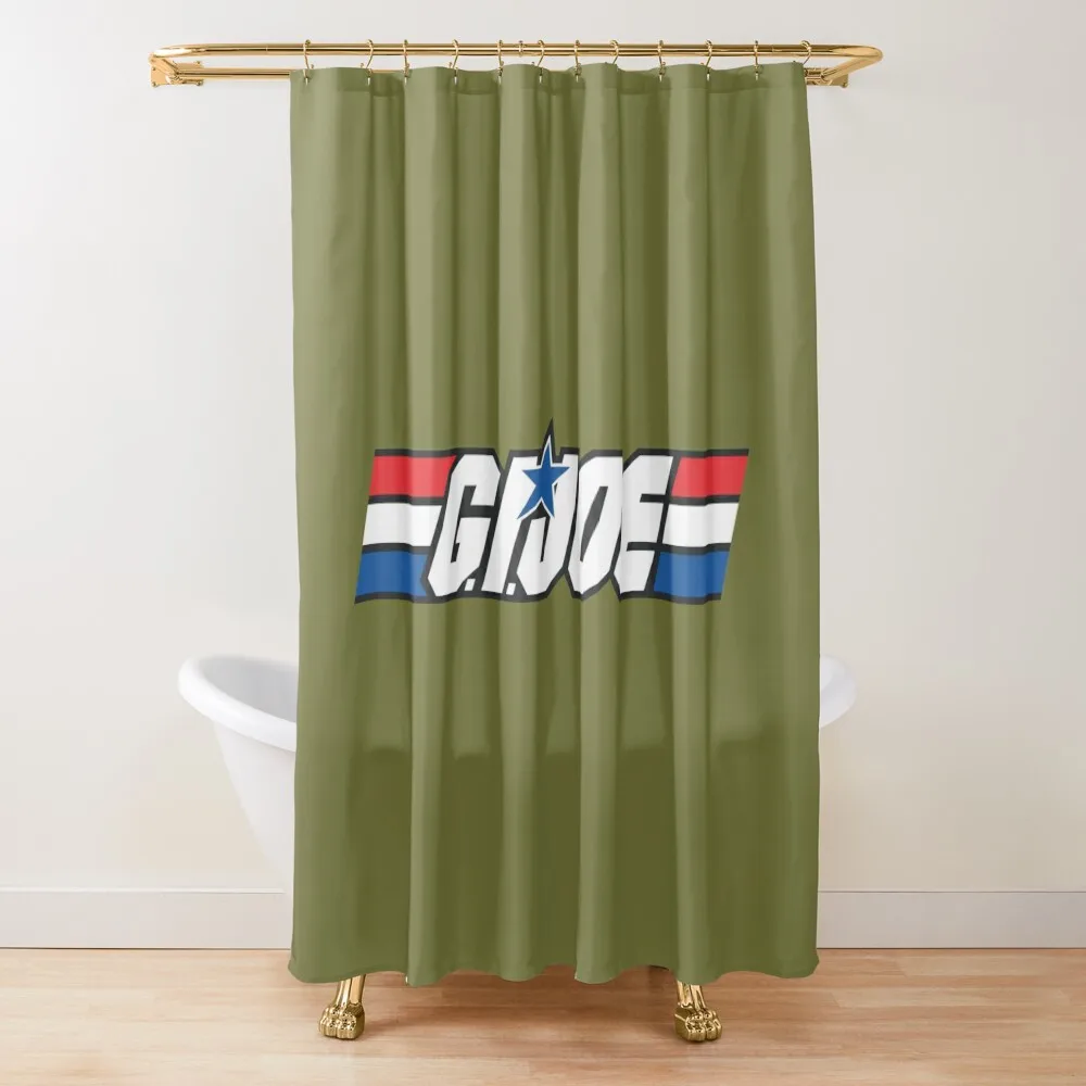 

Gi Joe Logo Artwork Shower Curtain Washable Waterproof Fabric Shower Cover Shower Bath Curtain