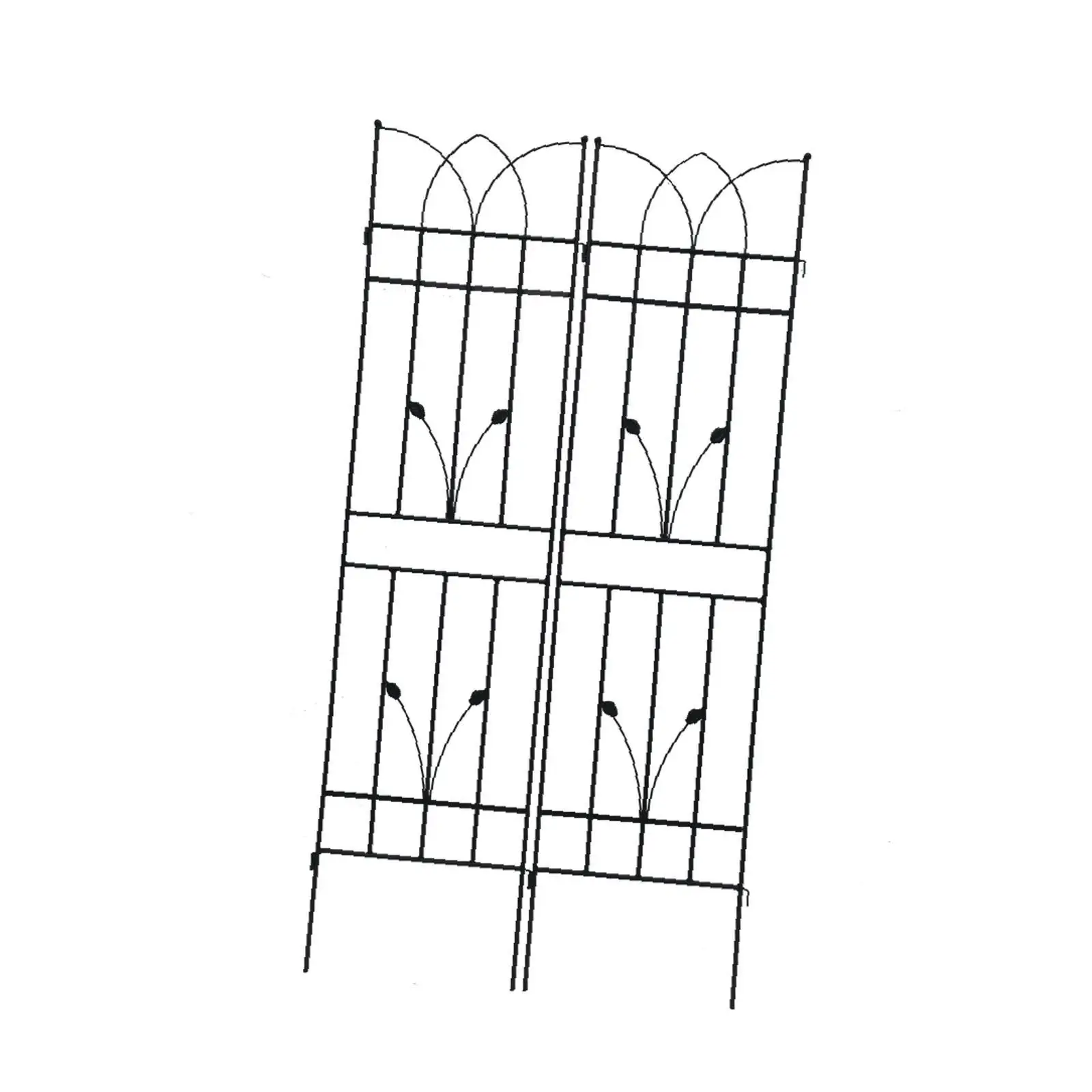 

Large 71 Inch Metal Garden Trellis Rustproof Plant Support Arch for Climbing Plants and Decorative Flower Edging