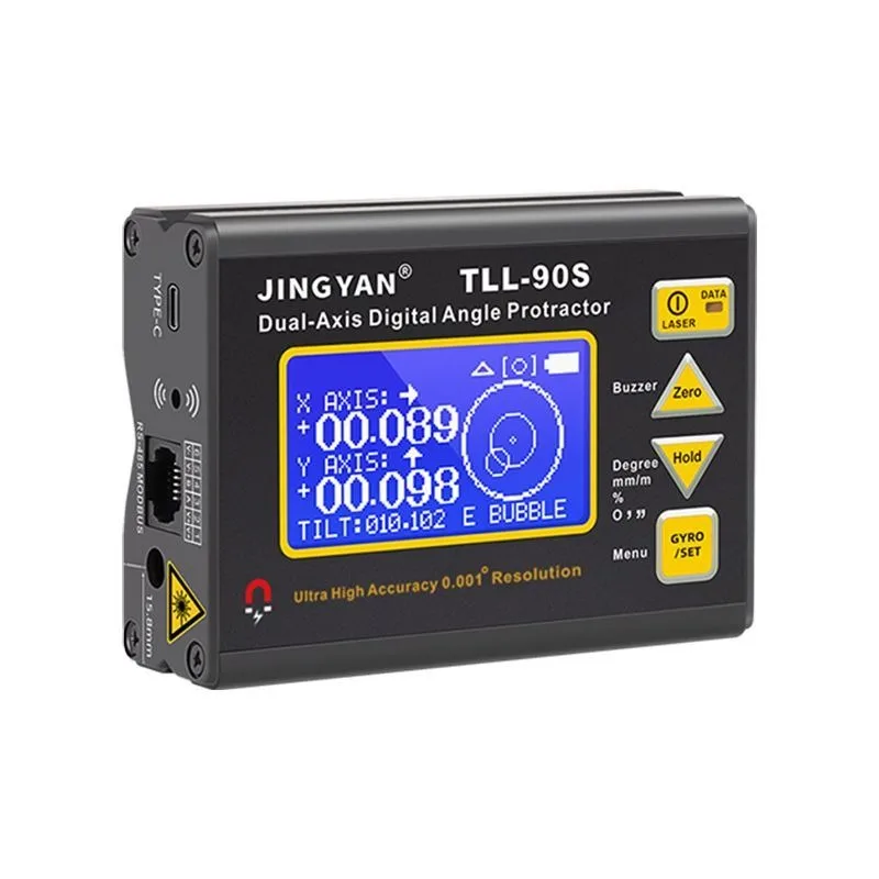 Small electronic angle meter High precision 0.005 dual axis digital display inclinometer