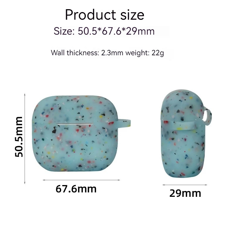 Funda suave de silicona luminosa para auriculares, adecuada para Airpods 3 2 1 Pro 2 Air Pods Pro2 Third, con llavero