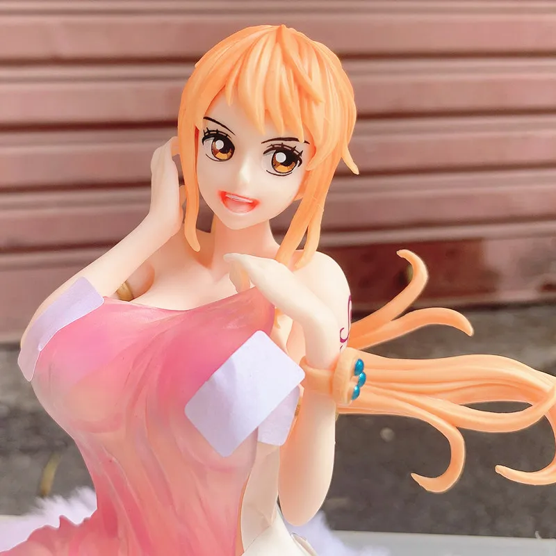 15cm One Piece Nami Bathrobe Double Headed Beautiful Girl Anime Handmade Action Figures Desktop Case Decoration Ornament Gift view 5