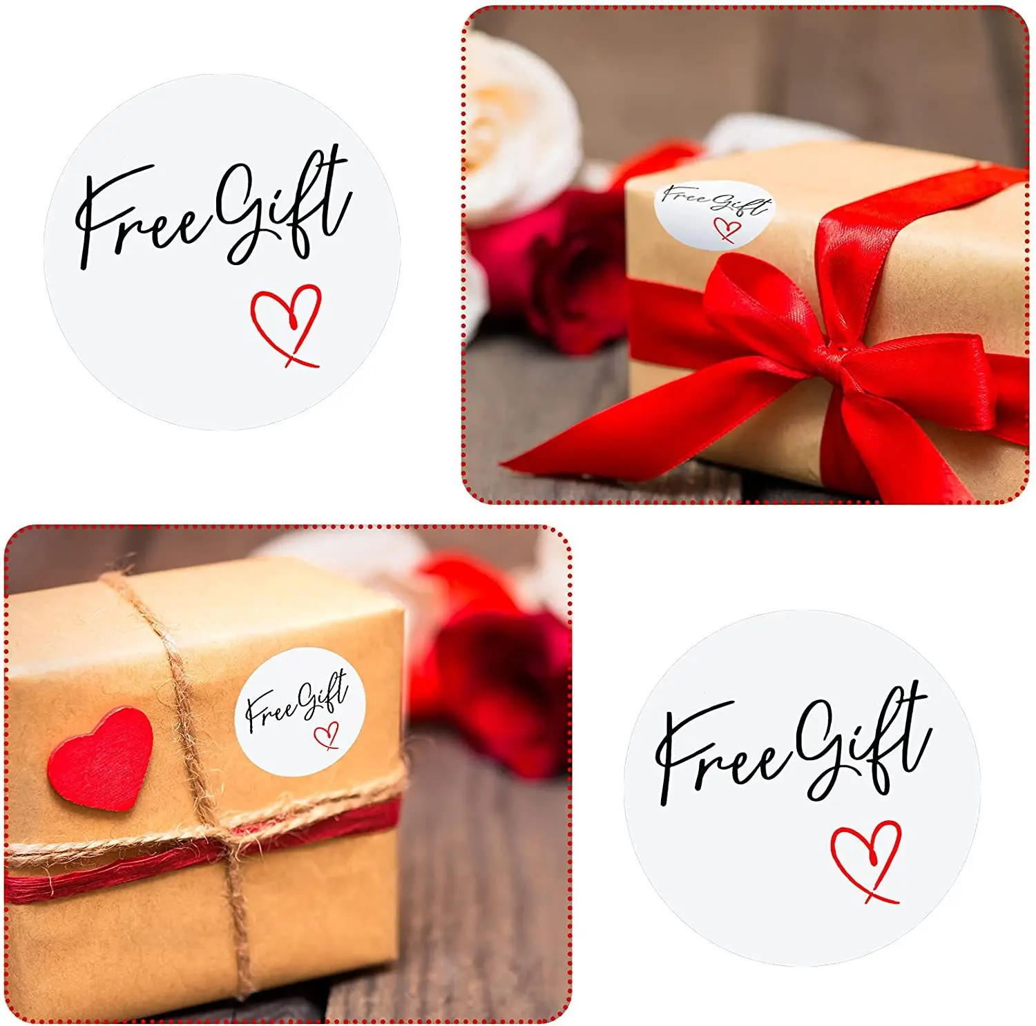 500pcs, Round Letter Stickers, Heart Holiday Stickers, Decorative Packaging Gifts Stickers