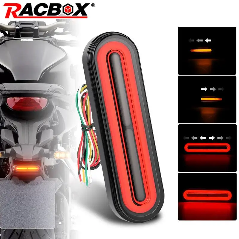 60LEDs Motorcycle LED Tail Lights Brake stop lamp turn signal light DRL For Motorbike Dirt bike Electric vehicles ATV UTV 10-72V