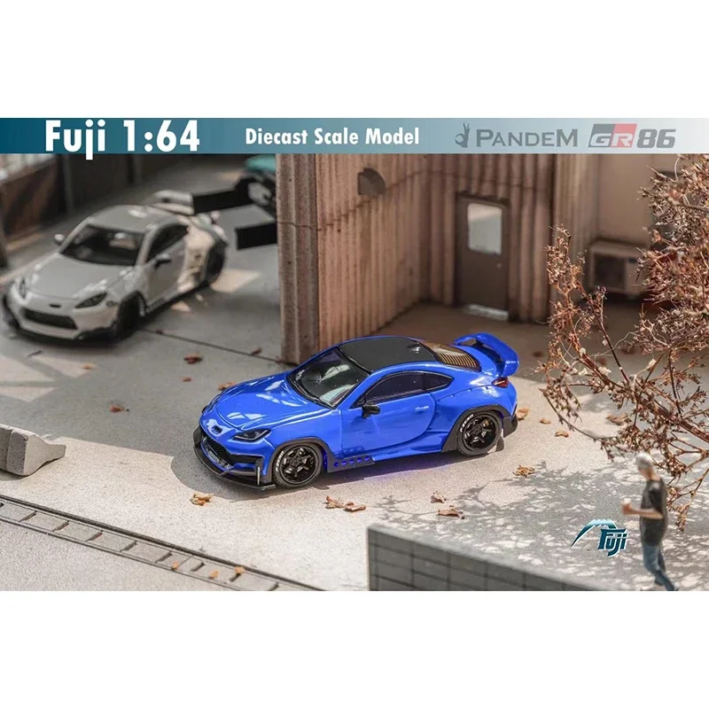 Fuji 1:64 Pandem GR86 MK2 Rocket Bunny Diecast Diorama Car Model Collection Miniature Toys