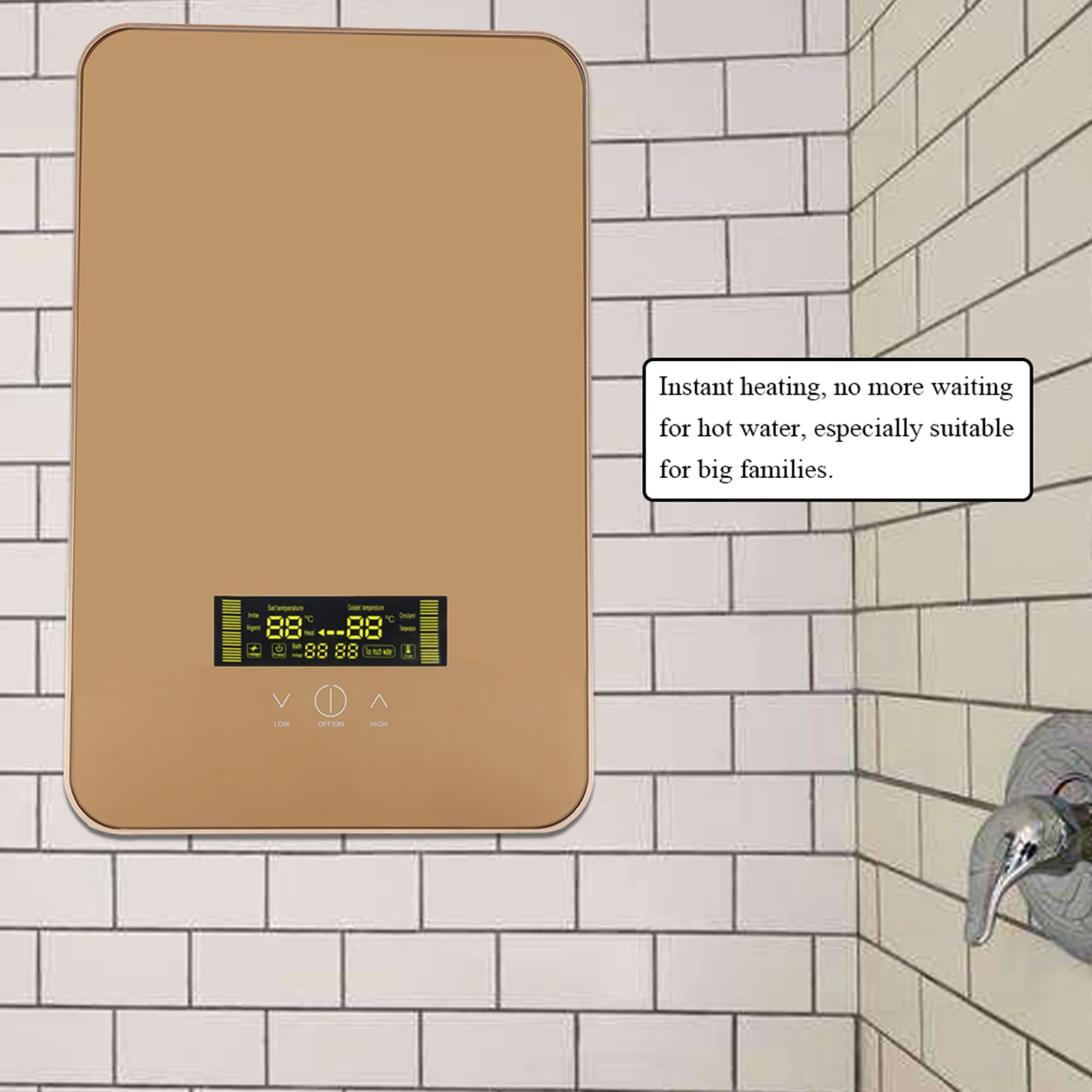 

220V 8500W Tankless Instant Electric Hot Water Heater Shower for Home Bathroom Electric Water Heater Electric Hot Water Heater