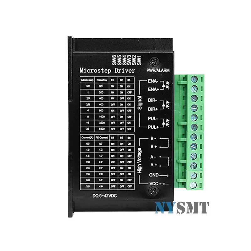 TB6600 Updated version Stepper Motor Driver 4A 9~42V TTL 32 Micro-Step CNC 1 Axis 2 or 4 Phase of 42/57 motor controller