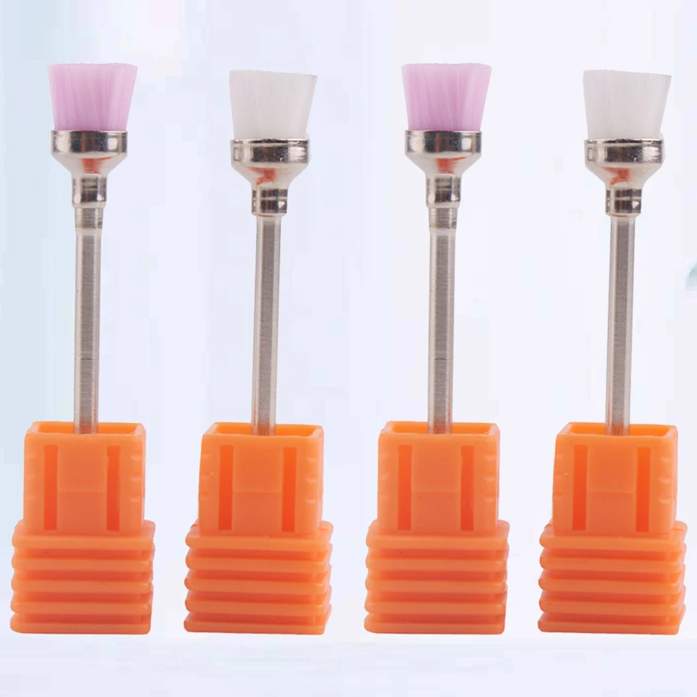 Brosse de polissage des ongles, outil professionnel de nettoyage de manucure, dépoussiéreur Portable pour Nail Art, accessoires de traitement de pédicure, 4 pièces