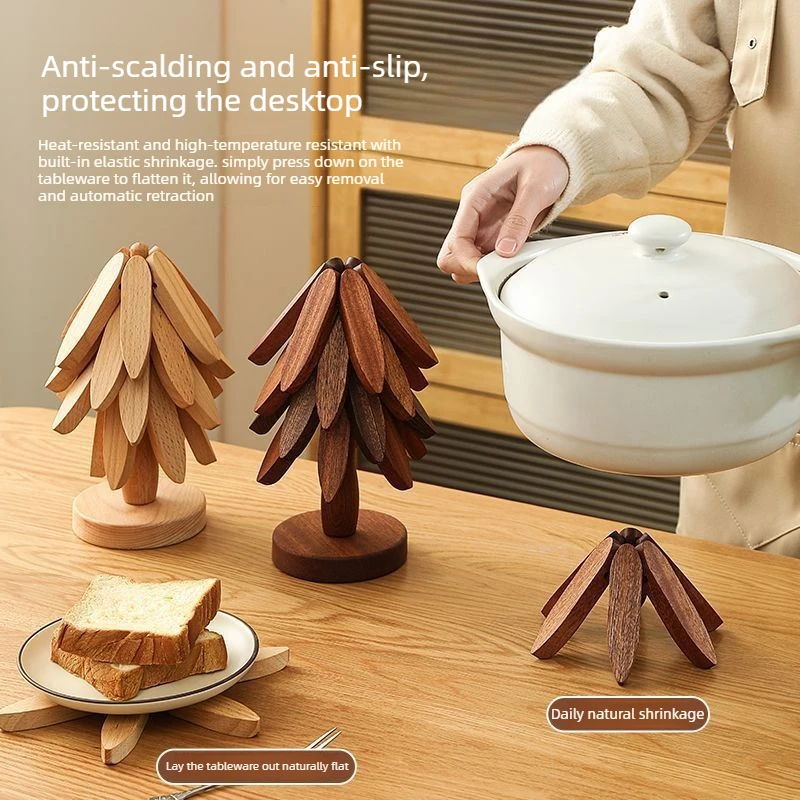 

Heat Resistant Placemat Tree Pattern Non-Slip Hot Pad Insulation Mat Durable Table Mat Pot Holder Cup Mat For Kitchen Dining