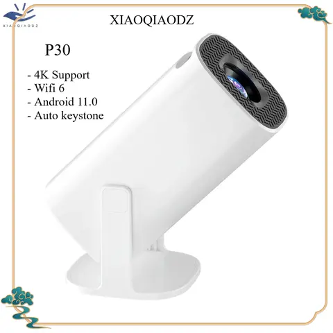 XIAOQIAODZ 4K proyector de cine en casa P30 LED portátil Mini 8K 1080P nativo inteligente Android videojuego móvil de bolsillo cine Wifi BT