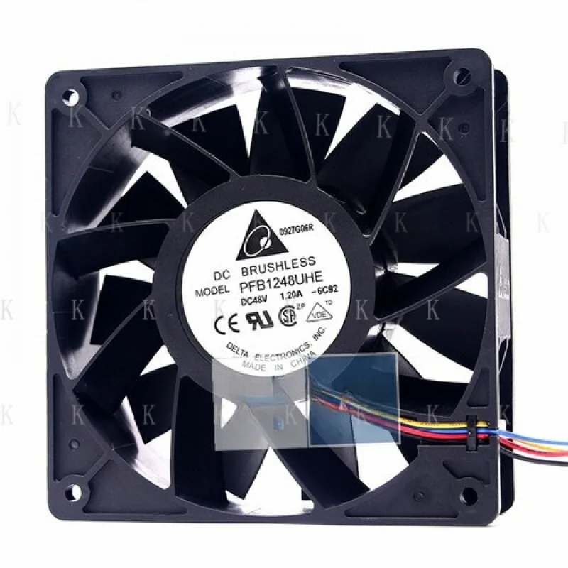 

C ДЛЯ Delta PFB1248UHE 4-проводной 48 В 1,20 А 12 см ШИМ вентилятор охлаждения сервера с большим объемом воздуха