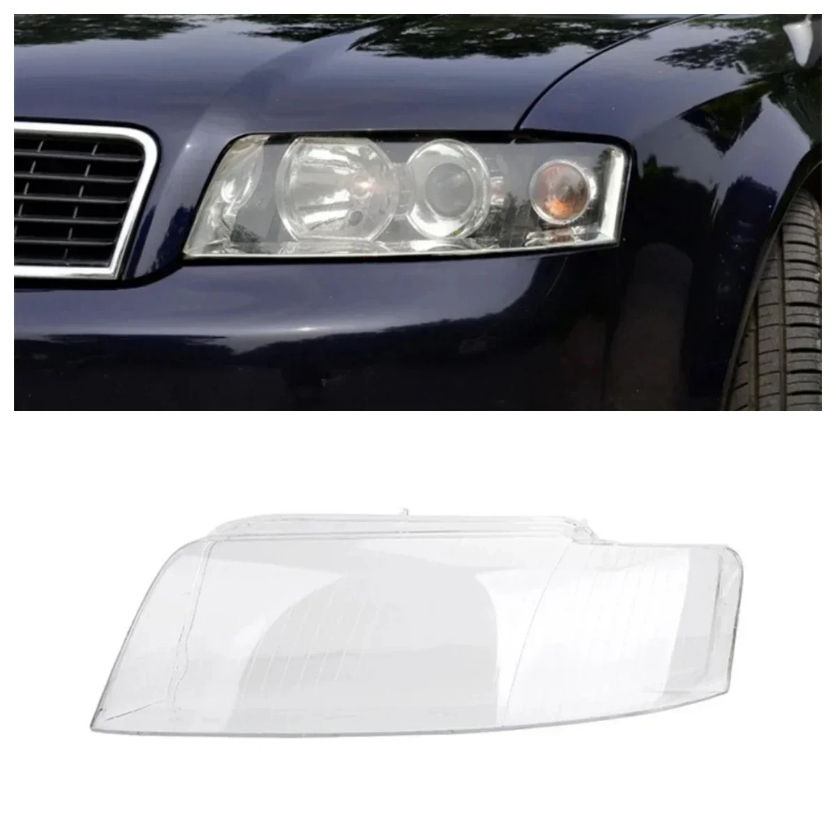 

For Audi A4 B6 8E Car Front Headlight Glass Headlamp Transparent Lampshade Lampcover Lamp Shell Auto Lens Cover 2003 2004 2005