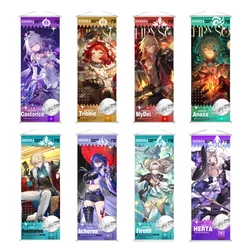 Honkai Star Rail Figure Scroll Canvas Painting Seele March 7th Himeko Jing Yuan Wall Hanging Anime Poster Wall Art Room Decor