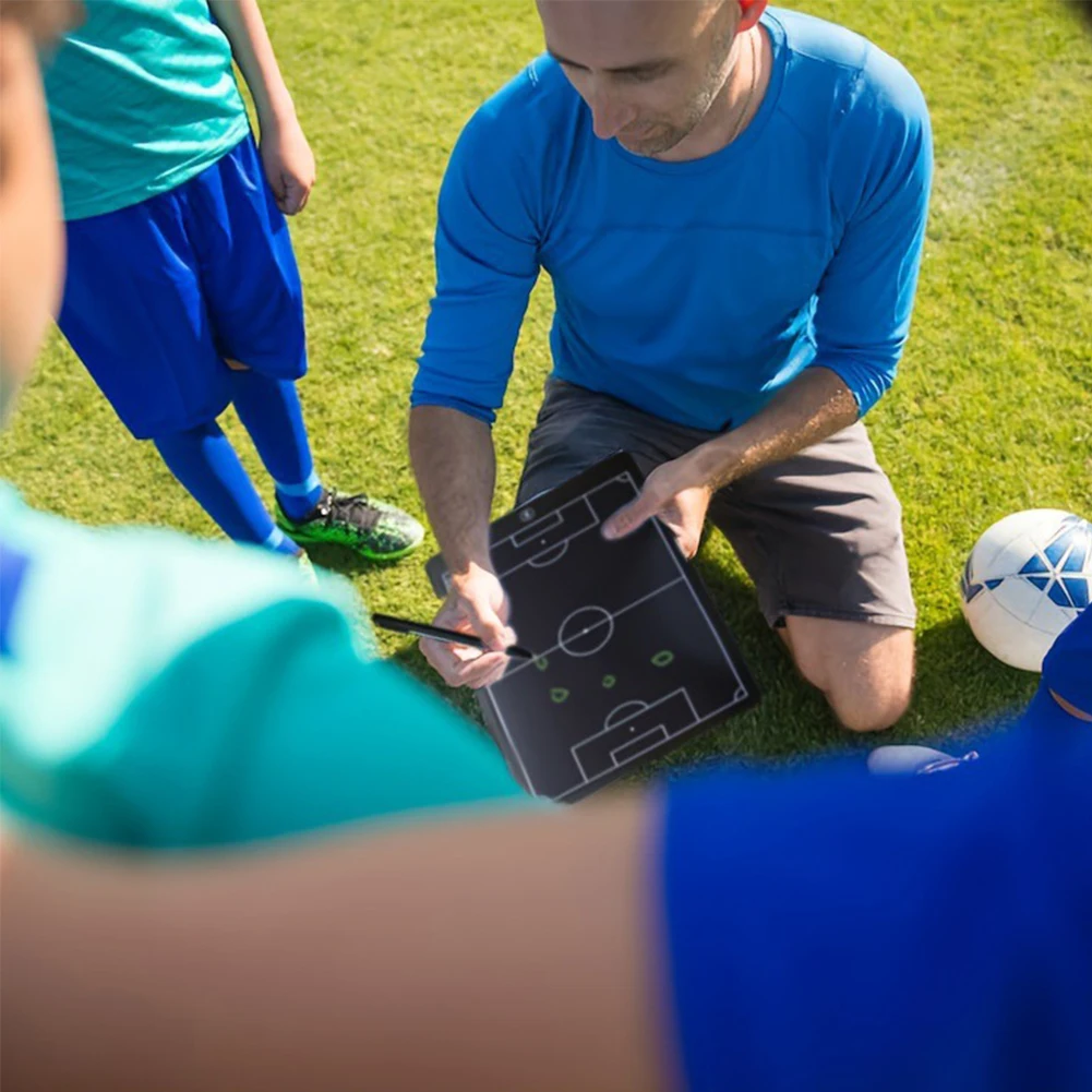 

16 Inch LCD Electronic Football Coach Board with Pen Soccer Strategy Board for Football Coach Marker Training Writing Tablet