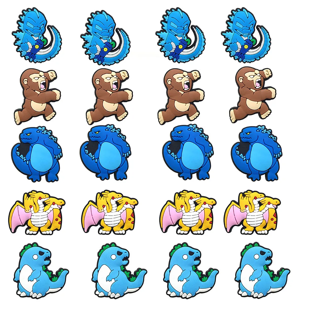 5-20pcs/set Alien Monster Movie Shoes Charms Cartoon Clog Sandal Garden Shoe Decoration Accessorie Buckles Kids Party Gifts