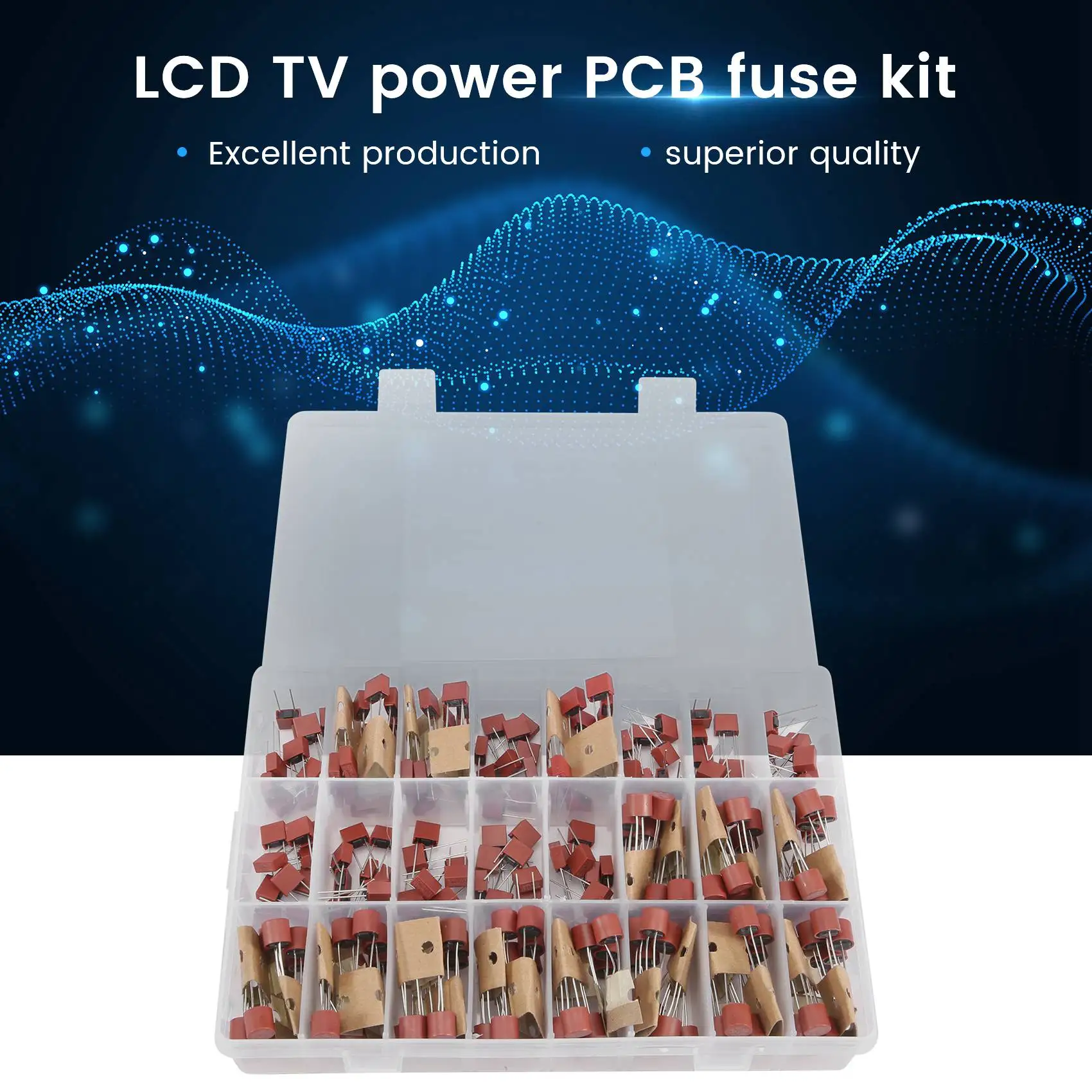 KEKA 240Pcs 382 392 24 Value Fusible Cylindrical Fuse LCD TV Power Supply PCB Fuse Kit