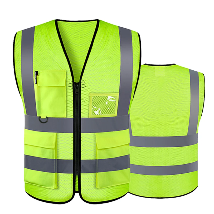 Adjustable Reflective Security Vests High Visibility Reflective Safety Vest Traffic Night Outdoor For Running Cycling Sports