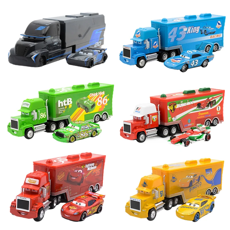

Автомобиль 3 Disney Pixar Cars 2 Jackson Storm Lightning McQueen Truck Mack Cruz ramirez Chick Hicks Dinoco Набор игрушек подарок на день рождения для ребенка