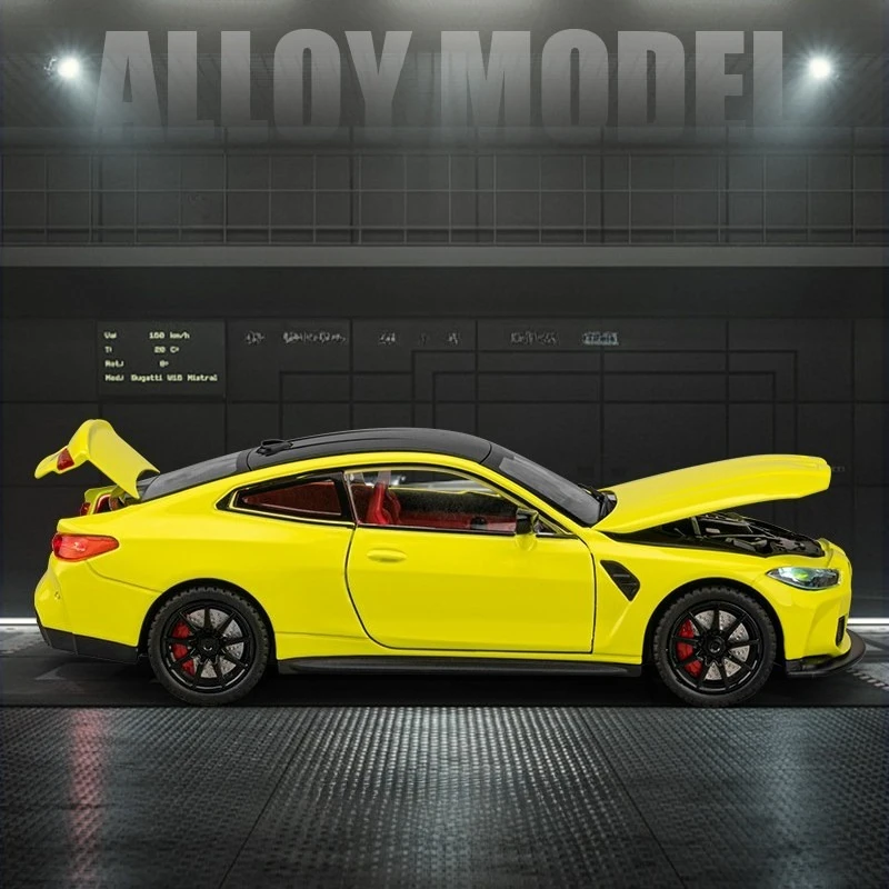 

1:24 M4 Sports Car Alloy Diecasts & Toy Vehicles Metal Toy Car Model Sound And Light Collection Kids Toy Gifts