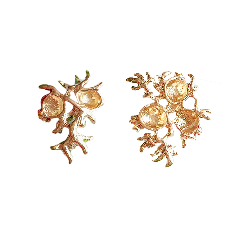 

10 Pcs Red Pomegranate Jewelry Accessories Creative Alloy Pendants DIY Craft Big Size Charms Beads Family Gifts