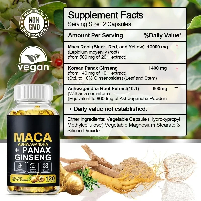 Capsule di Radice di Maca con - Ashwagandha Extract Root recensione e prezzo
