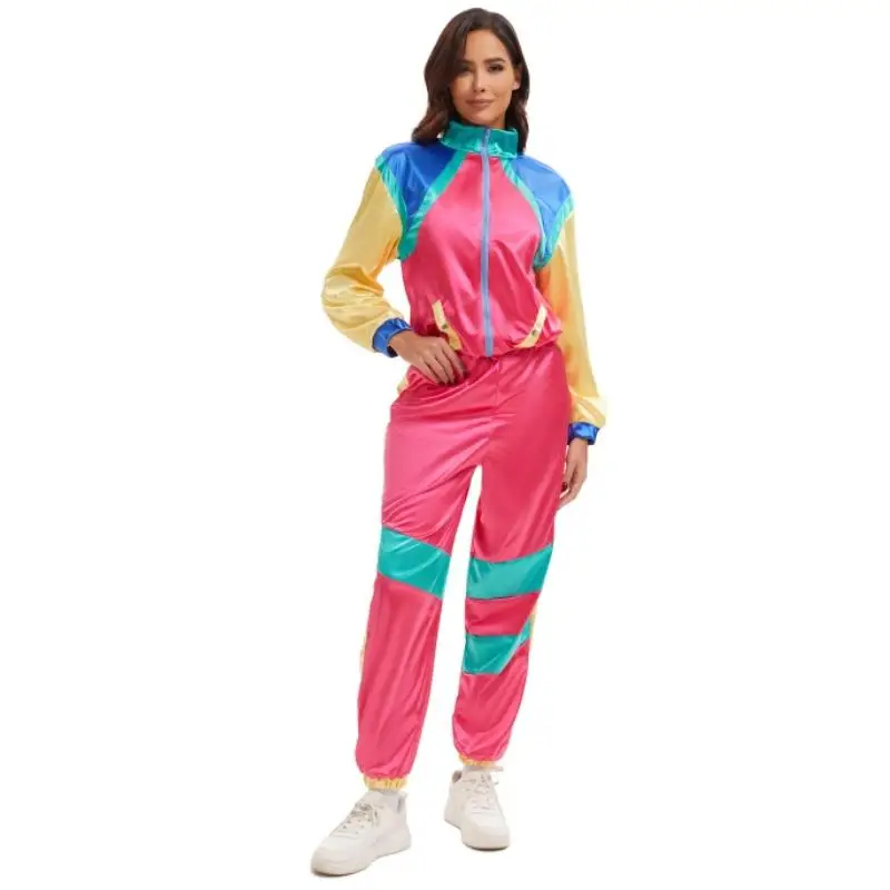 Halloween jaren '70 Retro Disco Hippie Dans Par Kostuum Paar Bijpassende Outfit Stage Performance Kleding Hippie Faion