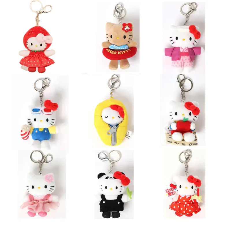 

Kawaii Sanrio Hello Kitty, милые мультяшные плюшевые игрушки, клубника, круг для плавания, рюкзак, брелок для друзей, креативный подарок на день рождения