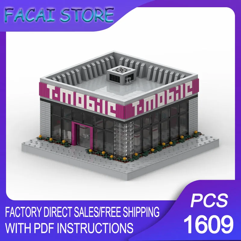 

Modular City Building Model Moc Building Bricks Modular T Mobile Model Technology Blocks Christmas DIY Toy Construction Gifts