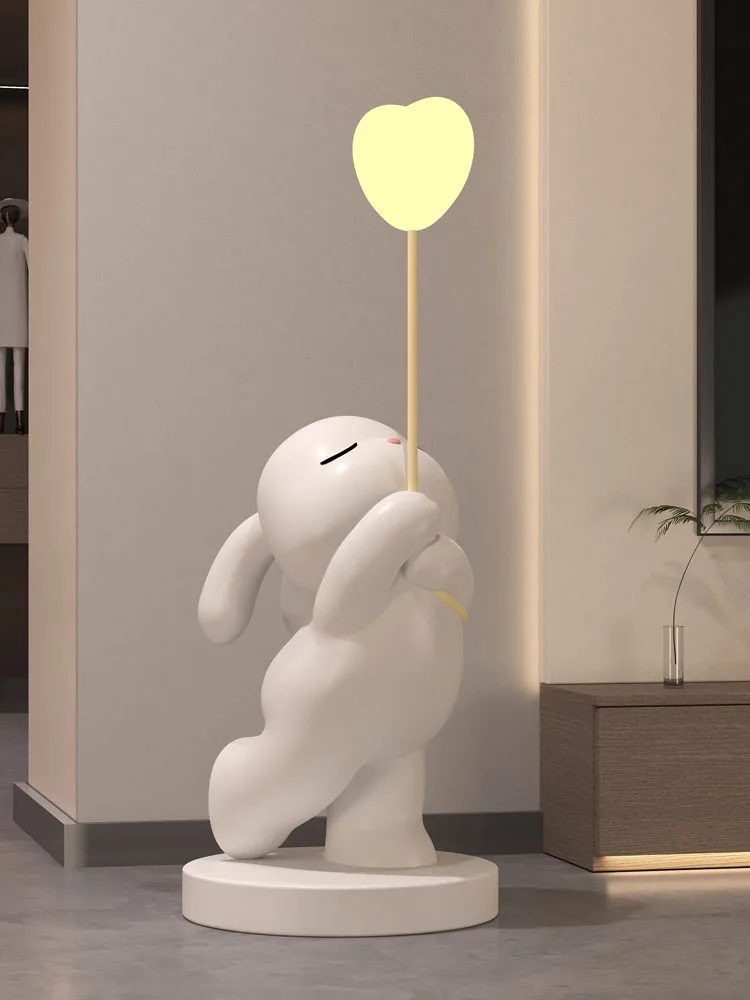 

93cm Cute Rabbit Statue,Luxury Living Room,TV Cabinet,Sofa,Floor Lamp Decorations,Sculpture Home Bedroom Decorations,Gifts