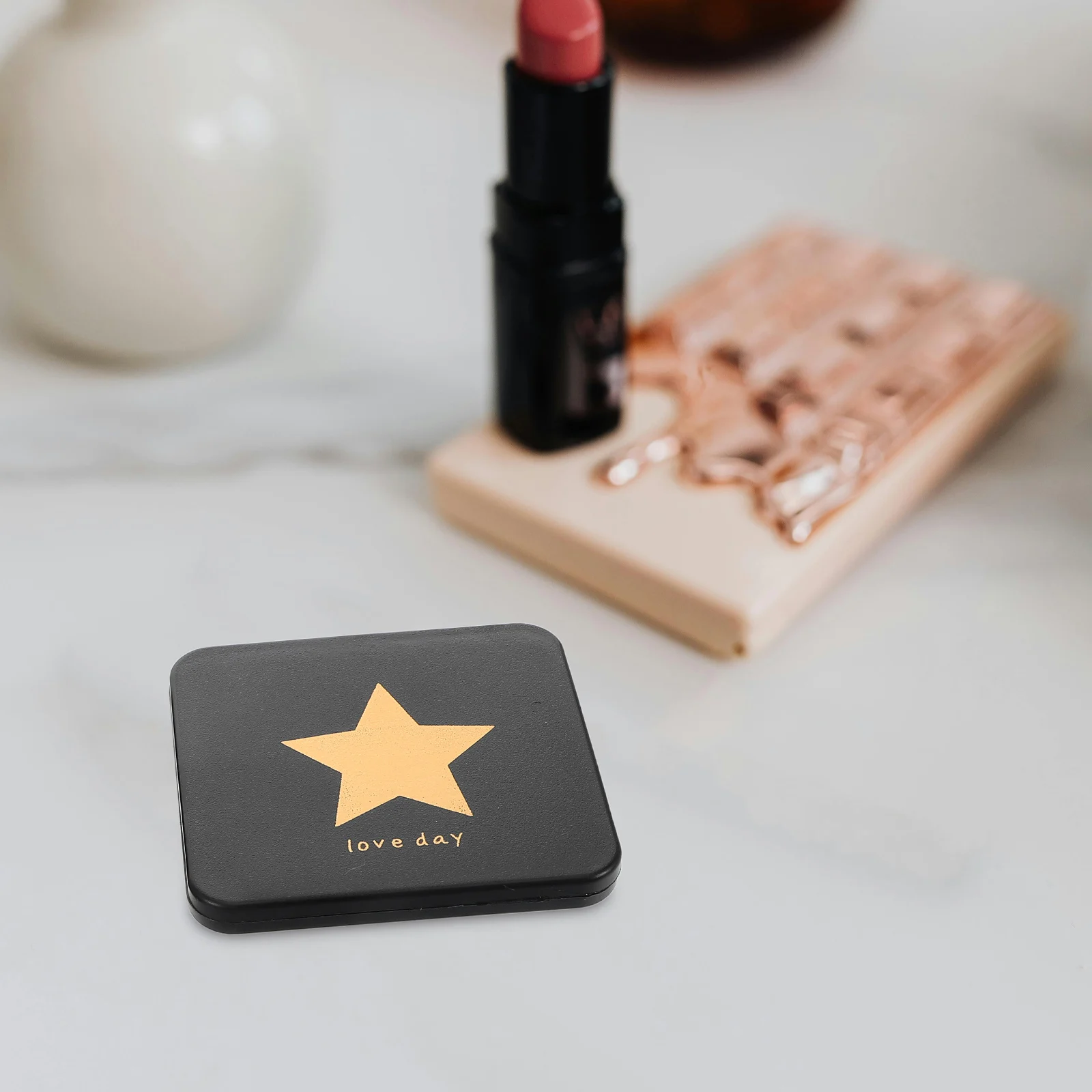 2 pçs mini espelho de maquiagem portátil dobrável dupla face compacto espelho portátil viagem maquiagem vaidade ao ar livre fundamentos