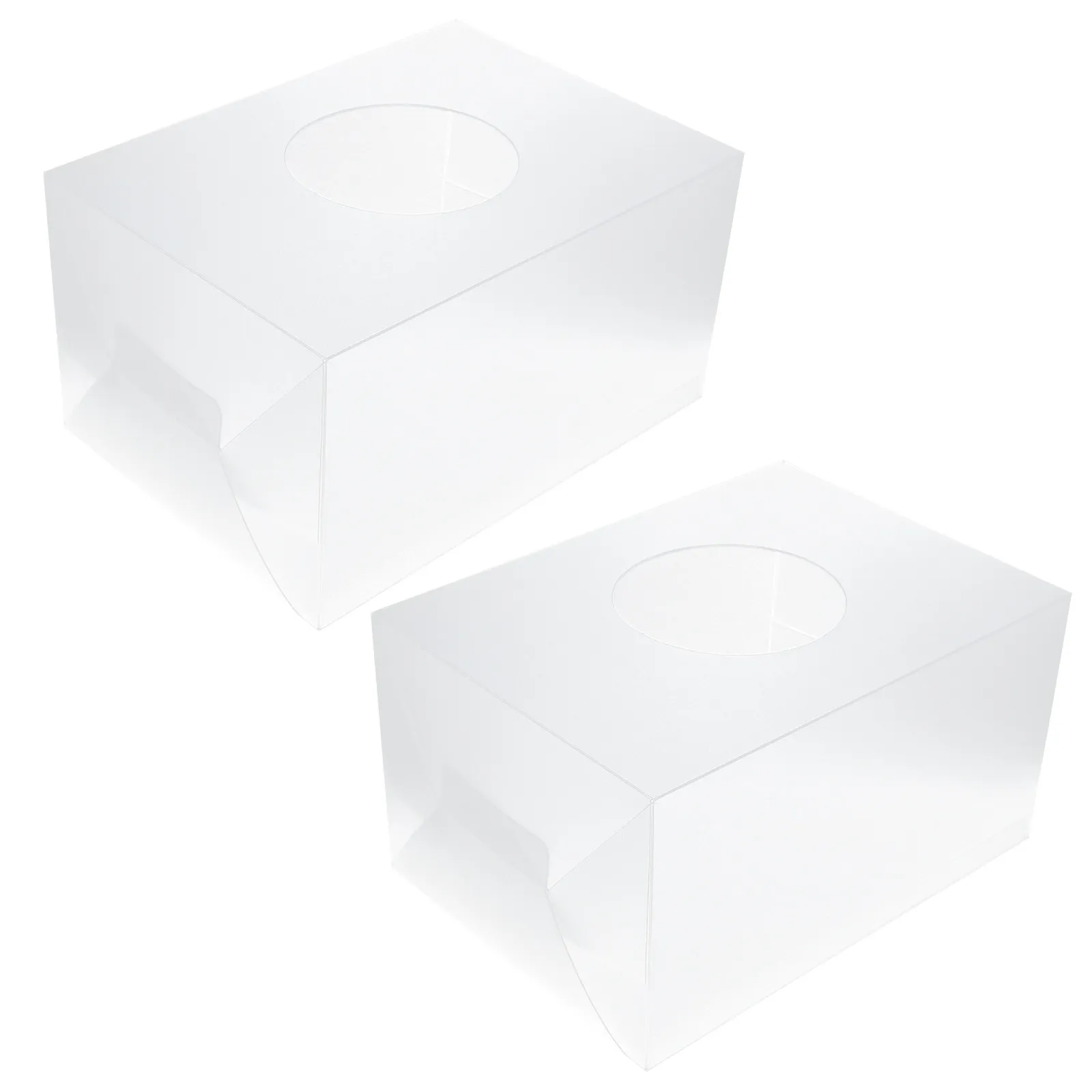 2Pcs Transparent Detachable Acrylic Lottery Box Large Capacity Company Annual Meeting Promotional Storage Container Voting Box