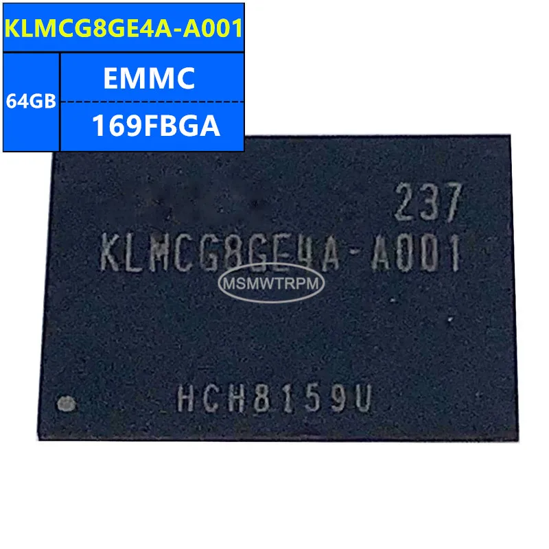 KLMCG8GE4A-A001 KLMCG8GE2A-A001 H26M78002ANR EMMC 64GB 169FBGA Memory Chip IC Electronic Components New Original