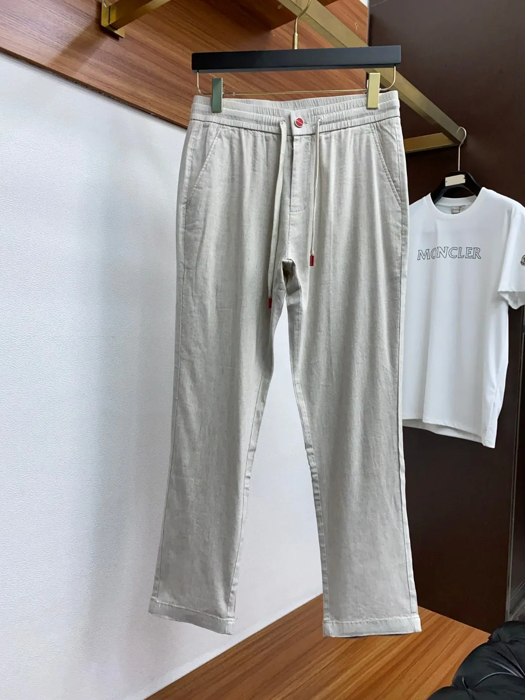 

Kiton Italian-style 25ss light elastic waist drawstring straight men's casual pants