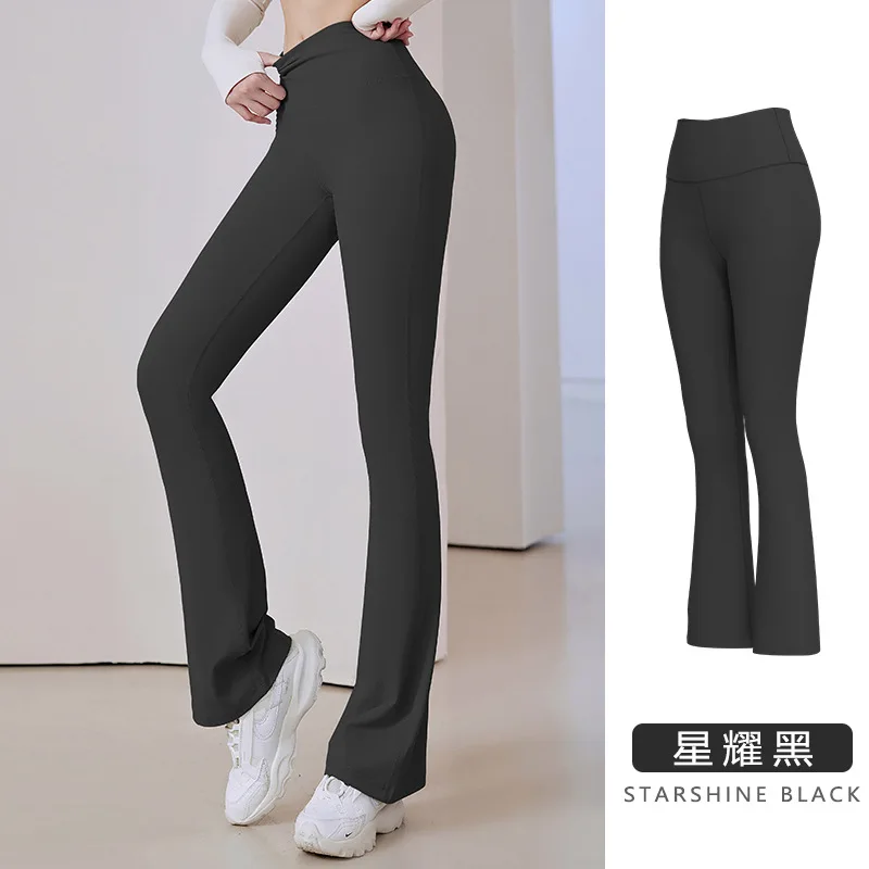 

Flare Leggings Yoga Pants Women High Waist Breathable Wide Leg Pants Gym Sports Slim Flared Tight Pants Plus Size Dance Trousers