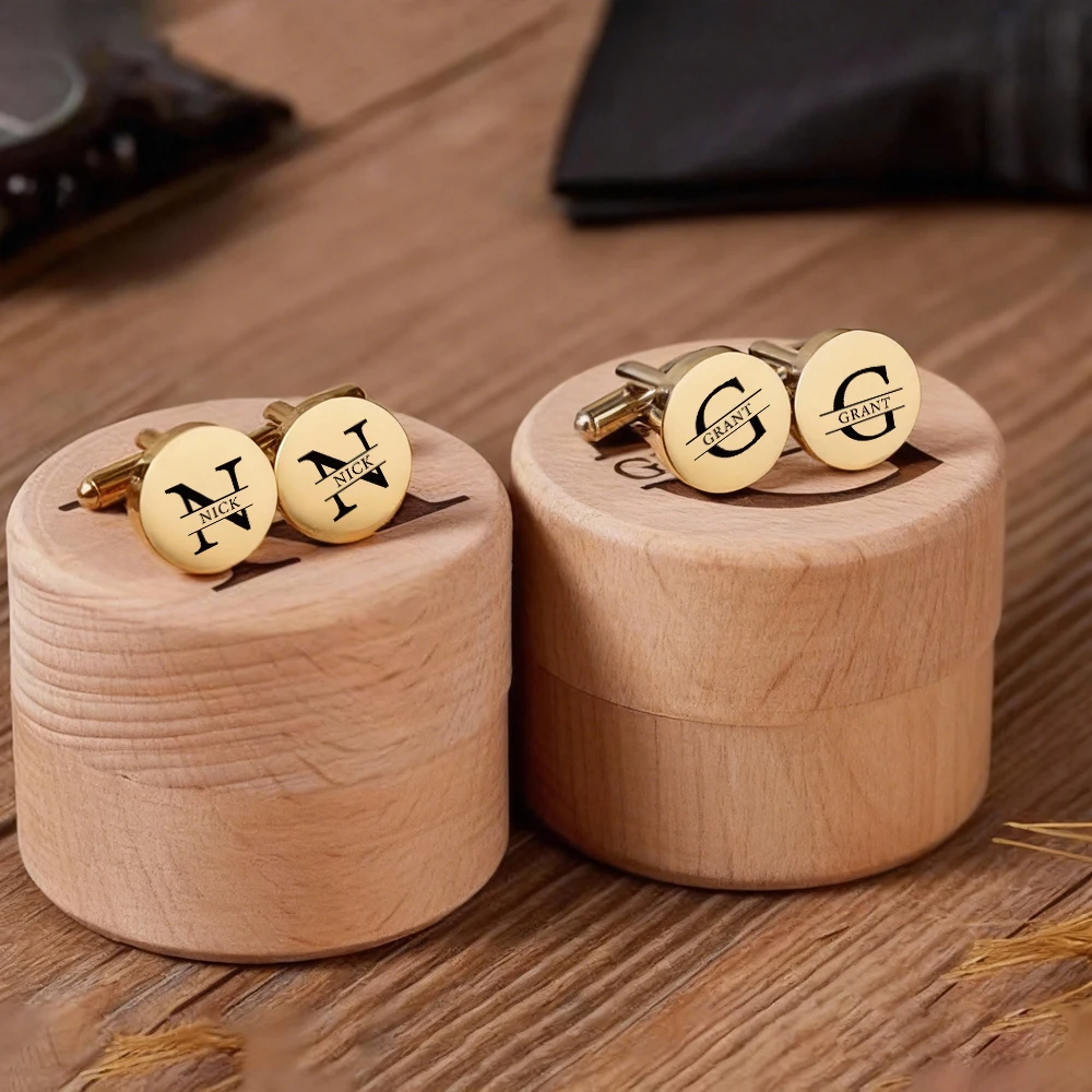 

Personalized Wedding Cufflinks for Gold Cufflinks, Box for Cufflinks and Cufflinks Set, Custom Cufflinks for Birthday Gift