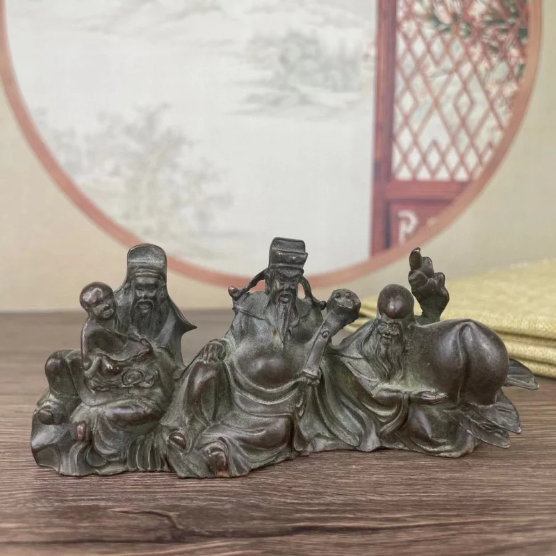 collection-bronze-fortune-and-longevity-three-celestial-beasts-ornaments-handicrafts-brass-home-decorations
