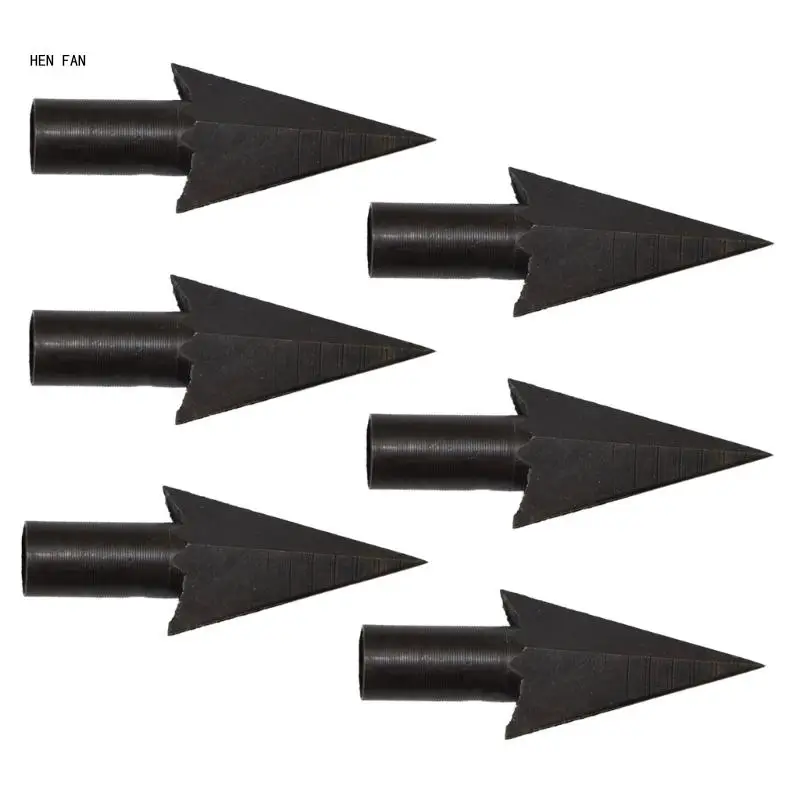 

6Pcs Hunting Head Broadheads Replacement Metal Head Point Tip M89D