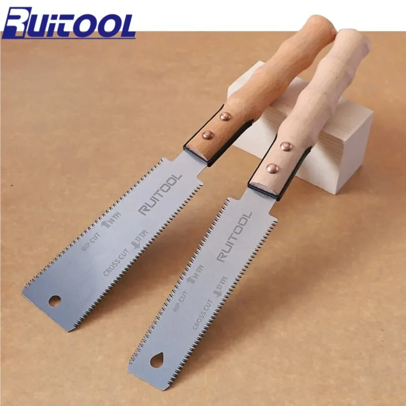 

1pc Japanese Saw 6 Inch Double Side Hand Pull Saw 14&17TPI SK-5 Steel Flexible Blade Flush Cut Saw for Woodworking