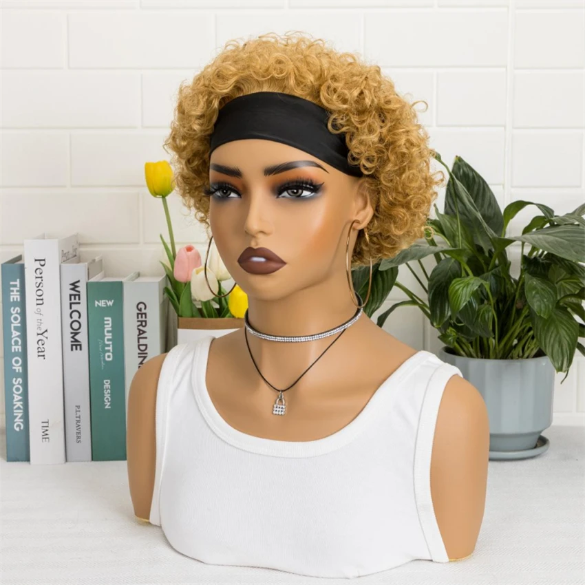 Machine Made Cap Human Hair Wig for Women, Easy Install No Glue Headband Wig, Beginner Friendly Human Hair Wig