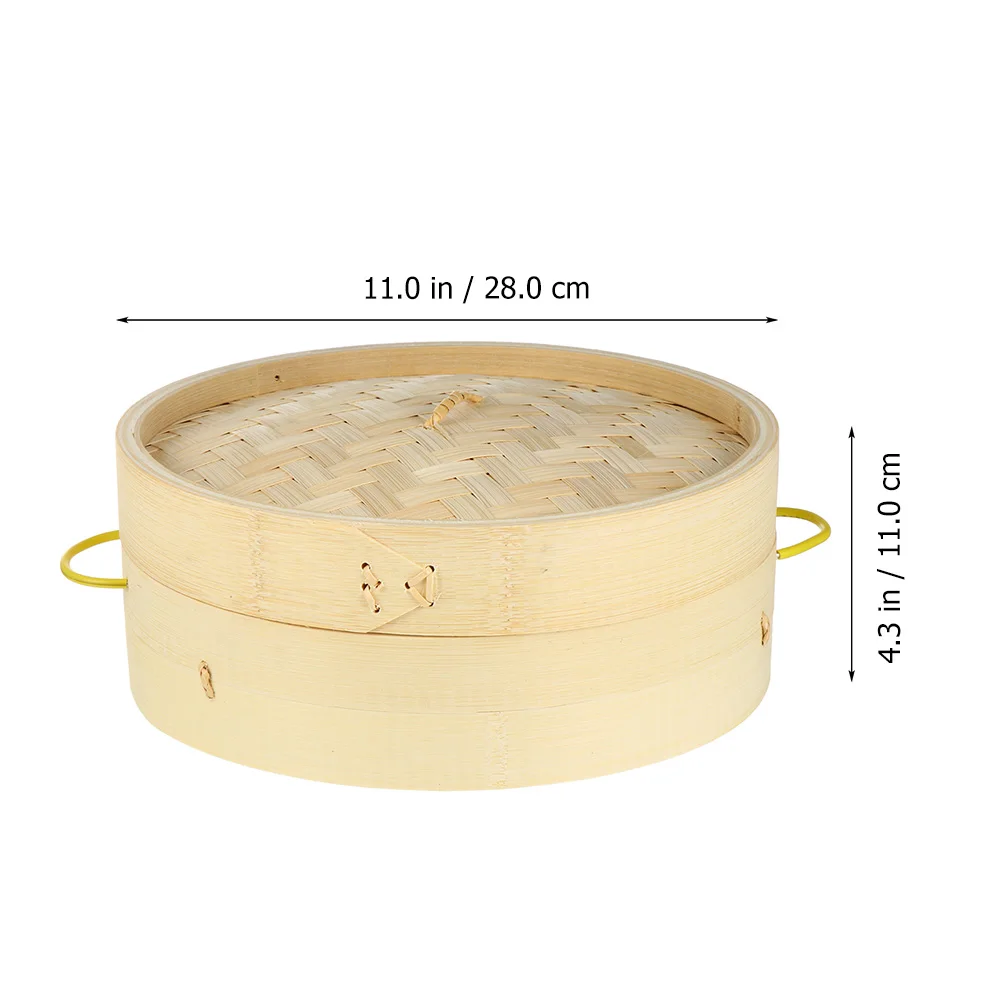 

Bamboo Food Steamer Basket Kitchen Steamer Multi-Functional Cooking Tool Preserves Nutrients Ideal for Seafood