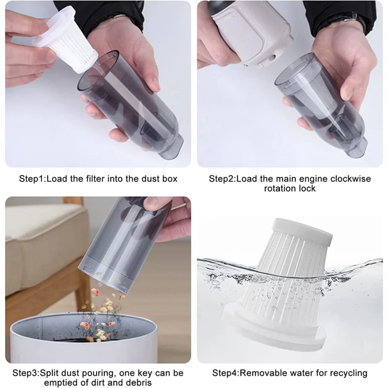 Komputerowa dmuchawa powietrza 3 w 1 Akumulatorowy odkurzacz samochodowy Cykloniczne ssanie