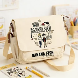 BANANA FISH Cartoon Women Shoulder Bags Canvas School Bags Ash Lynx Cosplay Messenger Bag Anime Crossbody Bag Bookbag Daypack