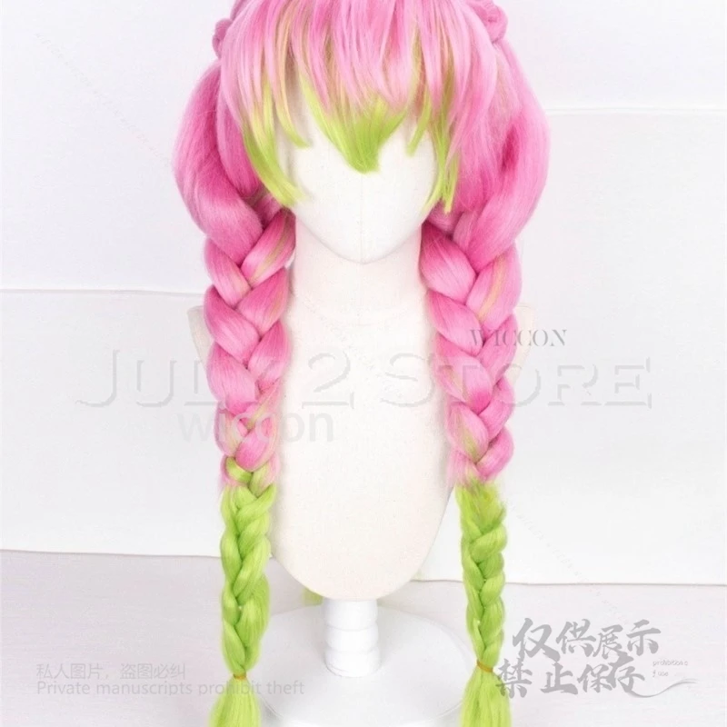 Аниме Косплей Аниме Мицури Канродзи Косплей Парик Розовый Зеленый Градиент Тепловой Градиент Цвет Волос Парик Косплей Канродзи Мицури Парик Хал