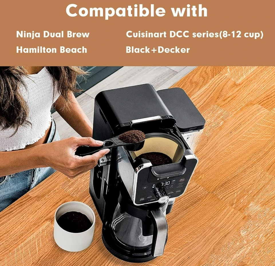 5 Reusable Coffee Maker Filters #4 Compatible with Ninja Dual Brew Coffee Maker Ninja CFP301 CFP201 Coffee