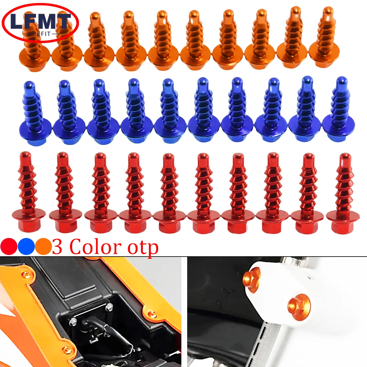 

10 PCS Dirt Bikes Self Tapping Plastic Parts Screw Bolt Kit For KTM EXC EXCF XC XCF SX SXF 125 250 300 350 400 450 500 1997-2023